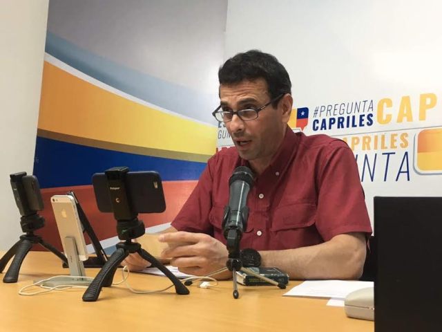 El gobernador de Miranda, Henrique Capriles