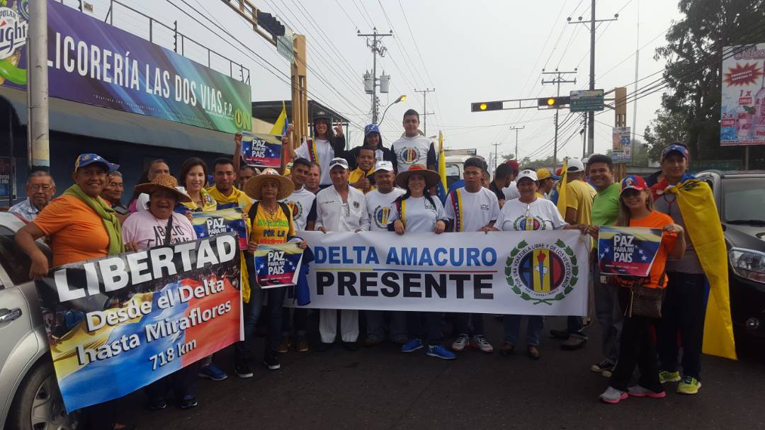 En Delta Amacuro también dan inicio a la #AvanzaXlaLibertad hasta Caracas #1Jul
