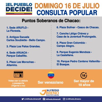 NDP 11.07.17 Alfredo Jimeno En el municipio Chacao tendremos 10 puntos para la Consulta Popular este 16 de julio