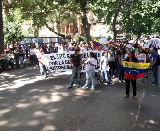 Foto: Protesta en el Pedagógico de Caracas / Cortesía 
