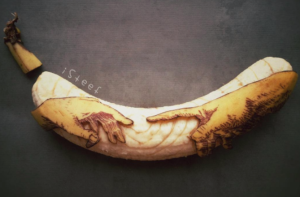 ¡Yo con mi arte, tengo! El artista que se inspiró en una banana (Fotos)