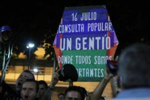 Con este mensaje el Señor del Papayo recibió a los gochos libertarios en Altamira  (fotos)