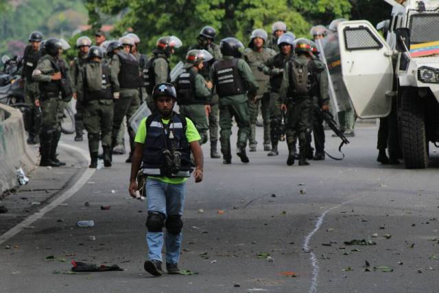 Detenidos en Bello Campo este #27Jul tras represión de la GNB / Foto: Régulo Gómez