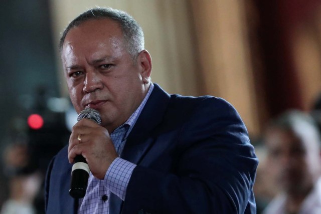  Diosdado Cabello speaks during a session of the assembly at Palacio Federal Legislativo in Caracas, Venezuela August 5, 2017. REUTERS/Marco Bello