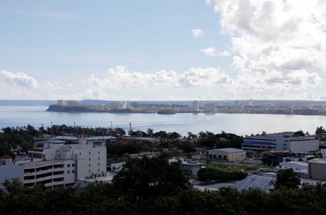 A view of a part of the Tamuning city overlooking the Tumon tourist district on the island of Guam, a U.S. Pacific Territory, August 11, 2017. REUTERS/Erik De Castro