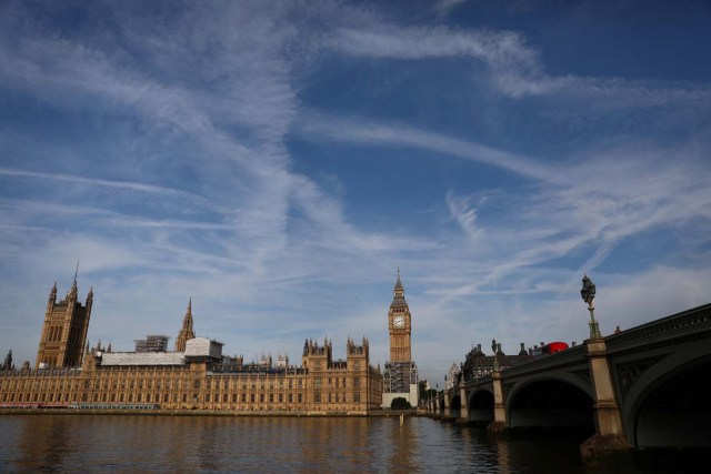 The Elizabeth Tower, which houses the Great Clock and the 'Big Ben' bell, is seen above the Houses of Parliament, in central London, Britain August 14, 2017. REUTERS/Neil Hall