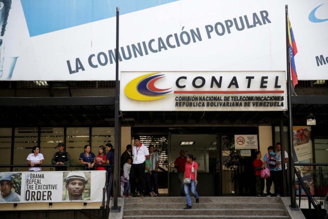 Fachada de Conatel en Caracas (Foto REUTERS/Marco Bello)