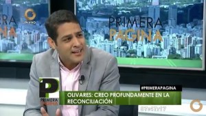Olivares: Si las elecciones fueran hoy ganaríamos en Vargas