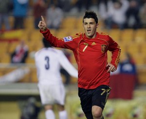 David Villa “en una nube” en su vuelta con la selección española