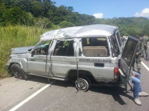 Tres funcionarios perdieron la vida y otros cinco resultaron lesionados tras un accidente en Caucagua