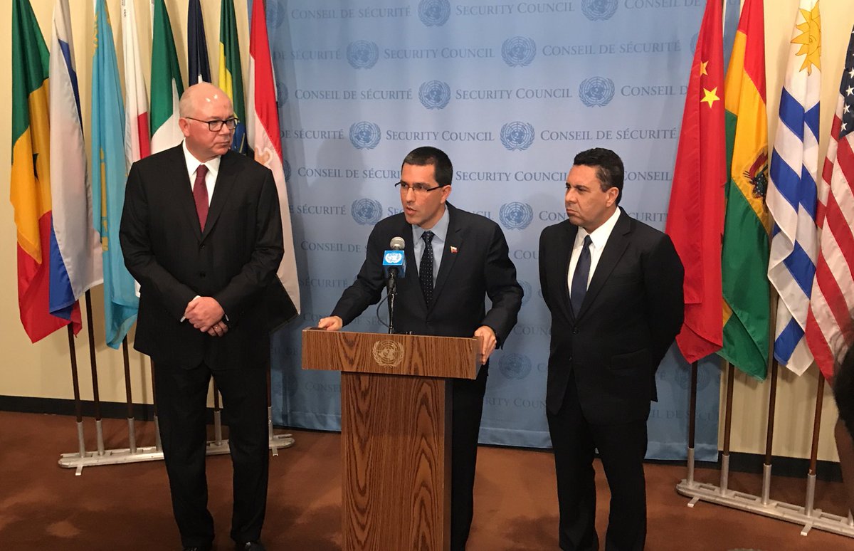 Arreaza en Nueva York: EEUU no va a provocar una crisis humanitaria en Venezuela