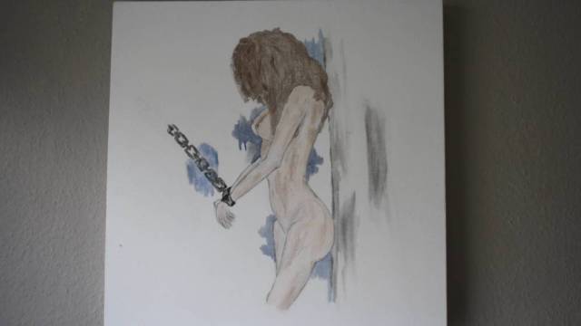 Dibujo realizado por Alexandra, víctima de la explotación sexual