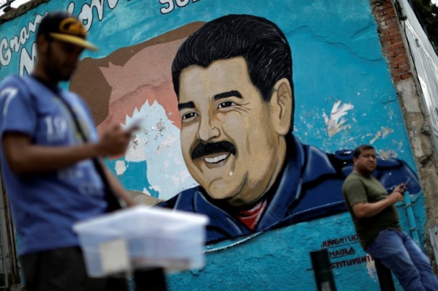 En la imagen, un dibujo con la imagen del presidente Nicolás Maduro en Venezuela, el 7 de agosto de 2017. REUTERS/Ueslei Marcelino