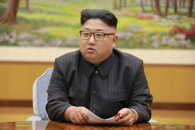 North Korean leader Kim Jong Un participates in a meeting with the Presidium of the Political Bureau of the Central Committee of the WorkersÕ Party of Korea in this undated photo released by North Korea's Korean Central News Agency (KCNA) in Pyongyang September 4, 2017. KCNA via REUTERS ATTENTION EDITORS - THIS PICTURE WAS PROVIDED BY A THIRD PARTY. REUTERS IS UNABLE TO INDEPENDENTLY VERIFY THIS IMAGE. FOR EDITORIAL USE ONLY. NOT FOR USE BY REUTERS THIRD PARTY DISTRIBUTORS. SOUTH KOREA OUT.