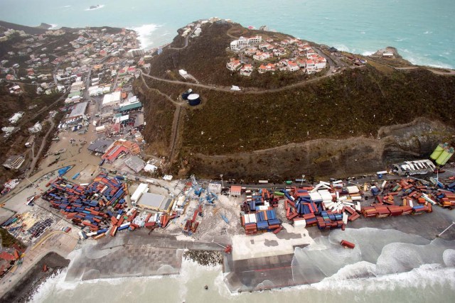 View of the aftermath of Hurricane Irma on Sint Maarten Dutch part of Saint Martin island in the Carribean September 6, 2017. Picture taken September 6, 2017. Netherlands Ministry of Defence/Handout via REUTERS ATTENTION EDITORS - THIS IMAGE HAS BEEN SUPPLIED BY A THIRD PARTY. MANDATORY CREDIT.NO RESALES. NO ARCHIVES