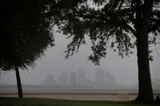 The Tampa skyline is pictured ahead of the arrival of Hurricane Irma in Tampa, Florida, U.S., September 10, 2017. REUTERS/Chris Wattie