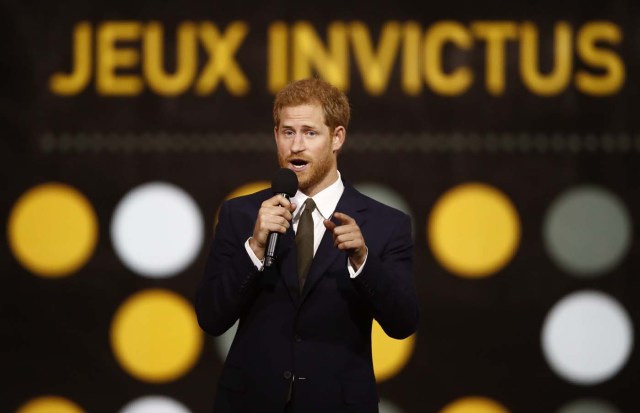 Britain's Prince Harry speaks during the opening ceremony for the Invictus Games in Toronto, Canada, September 23, 2017. REUTERS/Mark Blinch
