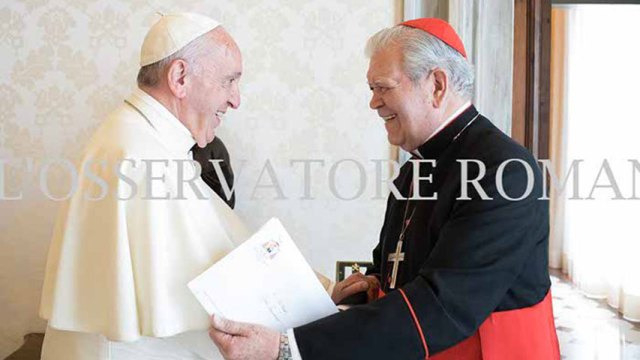 Foto: El Papa Francisco junto al cardenal Jorge Urosa Savino / L’Osservatore Romano 