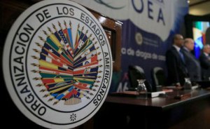 ¿No cayó la transferencia? Cuatro gatos con un parlante apoyando a Nicolás frente a la OEA (Video)