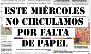 Diario La Nación de Táchira no circulará este miércoles por falta de papel