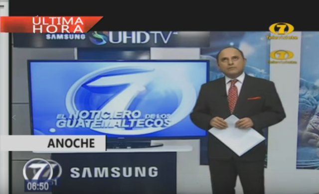 Foto: Televisión guatemalteca transmitió en vivo el sismo 