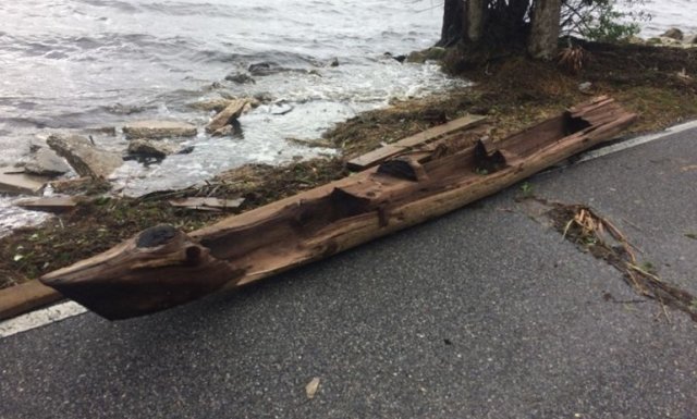 Canoa de madera hallada en Florida tras el huracán Irma puede ser del siglo XVII (Foto: Florida Department of State)