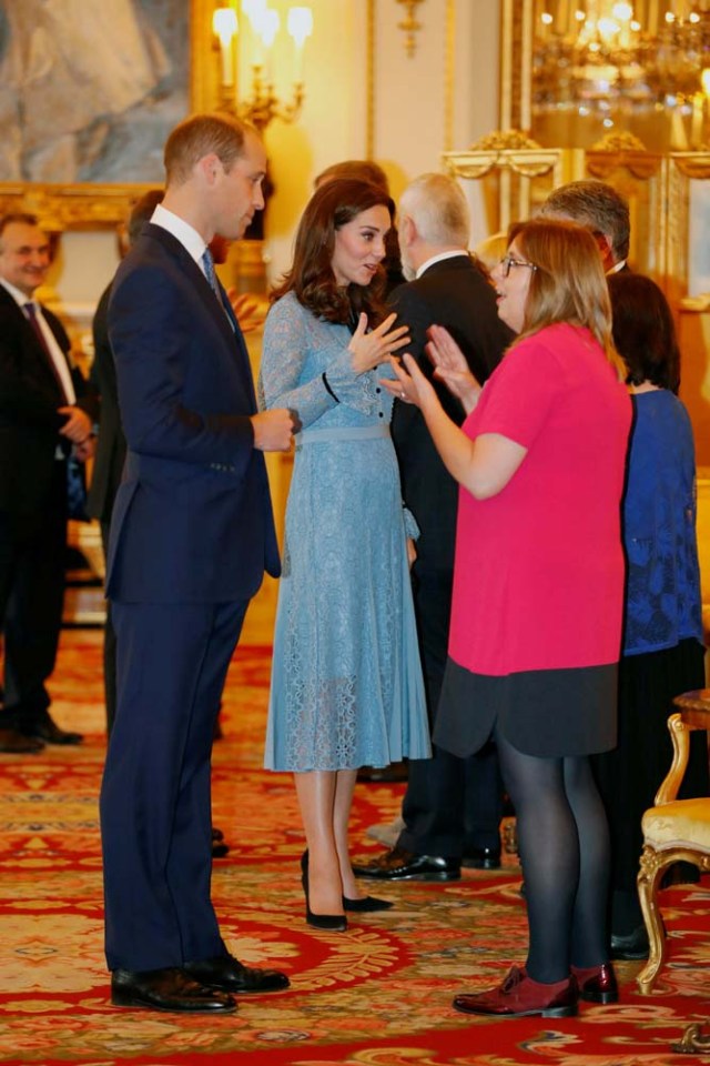 Britain's Prince William, Duke of Cambridge and Catherine Duchess of Cambridge celebrate World Mental Health Day at Buckingham Palace in London, Britain, October 10, 2017. REUTERS/ Heathcliff O'Malley/Pool