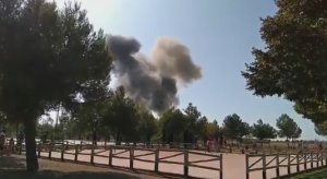Se estrella un avión que regresaba a la base tras desfile militar en España