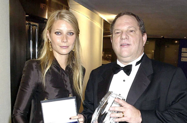 Gwyneth Paltrow y Harvey Weinstein. Infobae