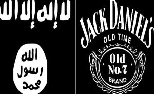 Confunden una bandera de Jack Daniel’s con una del Isis