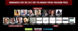 Un venezolano entre los nominados para el Premio Reporteros Sin Fronteras 2017