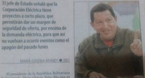 El chiste del día que dijo Chávez: “Para el 2011, Venezuela tendrá el mejor sistema eléctrico del continente”