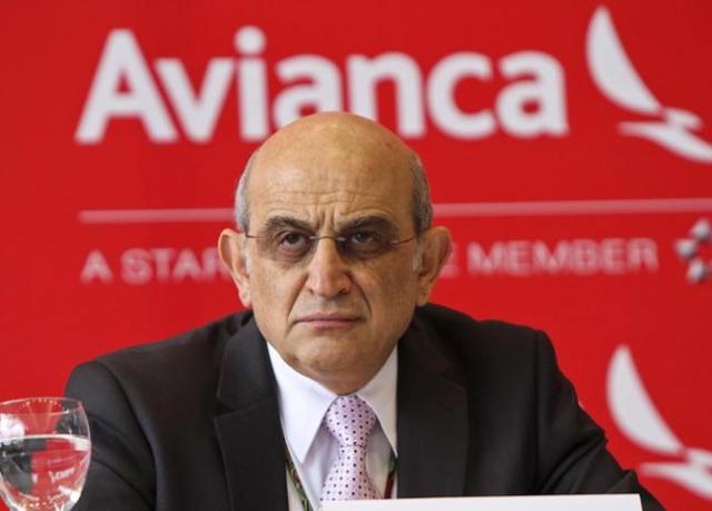 Avianca President German Efromovich is seen during a press conference to present the company´s new logo in Bogota on May 28, 2013. AFP PHOTO/Felipe Caicedo / AFP PHOTO / Felipe CAICEDO