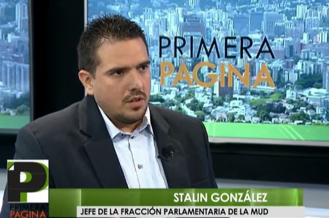 Stalin González, jefe de la fracción parlamentaria de la oposición en la AN // FOTO captura tv