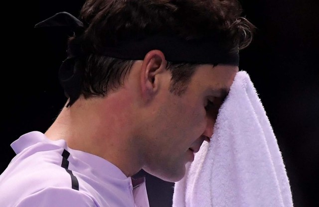 Tennis - ATP World Tour Finals - The O2 Arena, London, Britain - November 18, 2017 Switzerland's Roger Federer looks dejected after losing his semi final match against Belgium's David Goffin REUTERS/Toby Melville