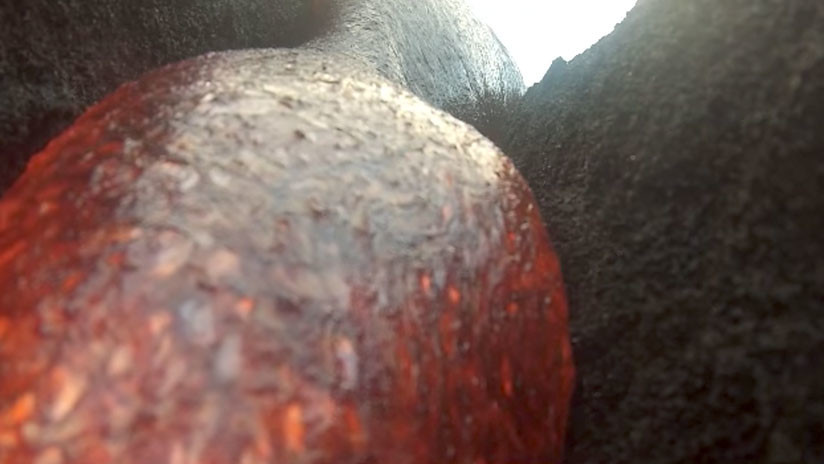 Una cámara GoPro sobrevive a un baño de lava y graba un impresionante video