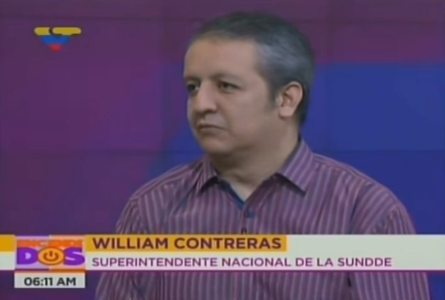 superintendente Nacional para la Defensa de los Derechos Humanos (Sundde), William Contreras (Foto: Captura de TV)