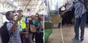 Un indonesio mató con las manos a una serpiente descubierta en un tren (video)