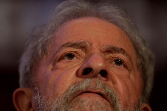 Former Brazil's President Luiz Inacio Lula da Silva looks on during a national congress of Communist Party of Brazil in Brasilia, Brazil, November 19, 2017. REUTERS/Ueslei Marcelino