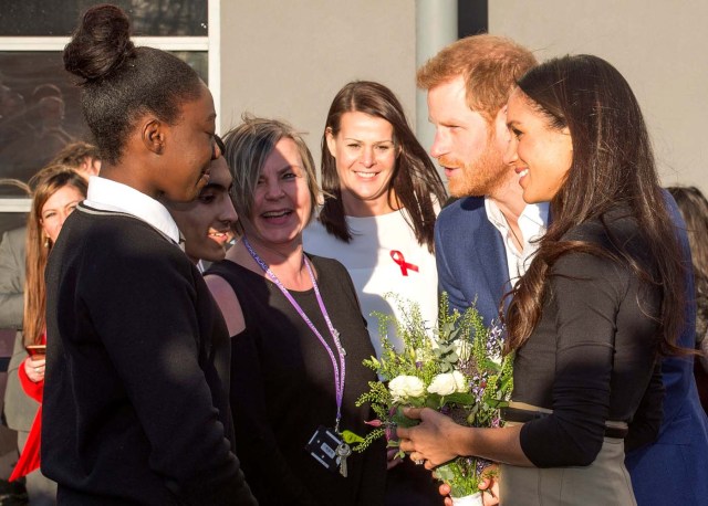 Britain's Prince Harry and his fiancee Meghan Markle visit the Nottingham Academy school in Nottingham, Britain, December 1, 2017. REUTERS/Andy Stenning/Pool