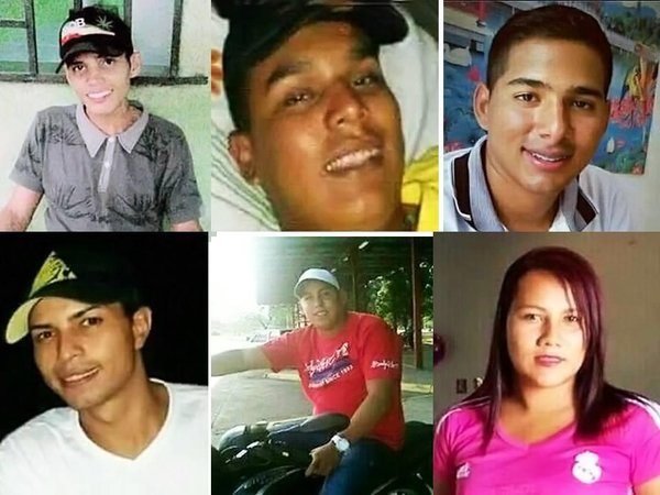 José David Sandoval, la víctima más joven y reciente de la masacre de Palotal, encabeza el collage de fallecidos a manos de criminales armados que el sábado en la noche irrumpieron en la llamada “gallera” de Palotal