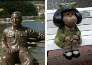 De los creadores del Chávez de Cartón… Llega la estatua al estilo Mafalda en La Rinconada (VIDEO)