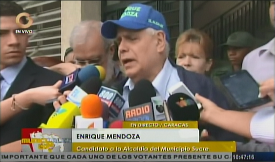 Enrique Mendoza, candidato a la alcaldía del municipio Sucre