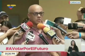 Jorge Rodríguez: Nuestro pueblo no necesita ninguna recompensa para votar