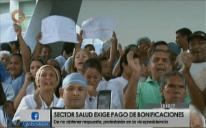 Trabajadores del sector salud protestaron en la Maternidad Concepción Palacios