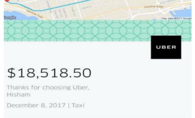 Foto: Uber cobra más de 18.000 dólares por un trayecto de 8 kilómetros / Que.es 