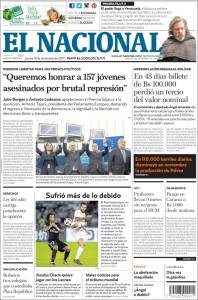 Portadas de este jueves 14 de diciembre de 2017