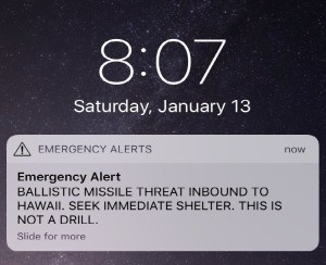 La falsa alarma de misil contra Hawaii fue por fallo de comunicación interno