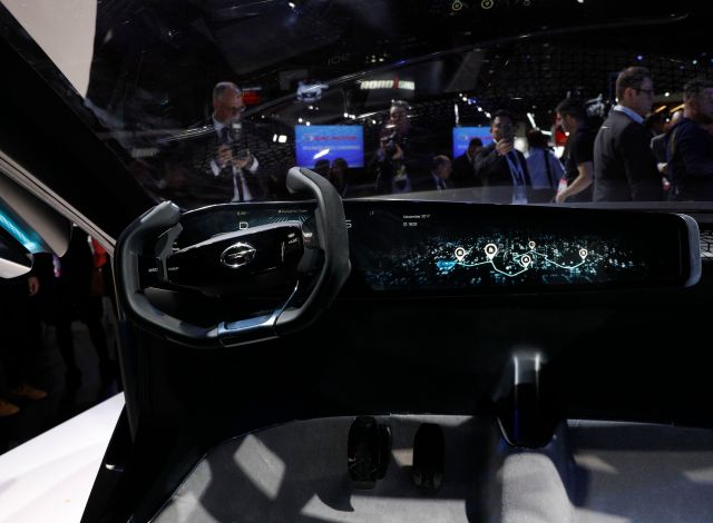 View of interior on the GAC Enverge electric concept car being displayed at the North American International Auto Show in Detroit, Michigan, U.S., January 15, 2018. REUTERS/Brendan McDermid