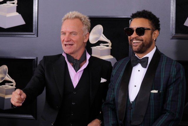 Sting and Shaggy (R). REUTERS/Andrew Kelly